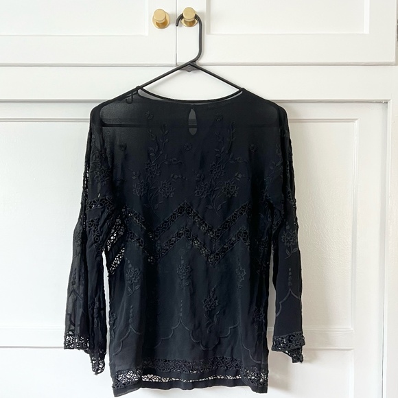 Dolce & Gabbana Vintage Lace Blouse In Black Size IT 42/ US 6 - Picture 1 of 10